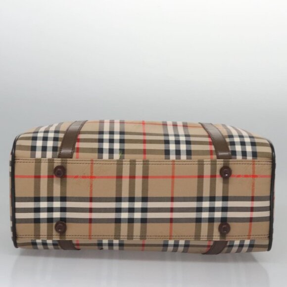 Burberrys Nova Check Boston Bag Canvas Beige - Picture 8 of 16